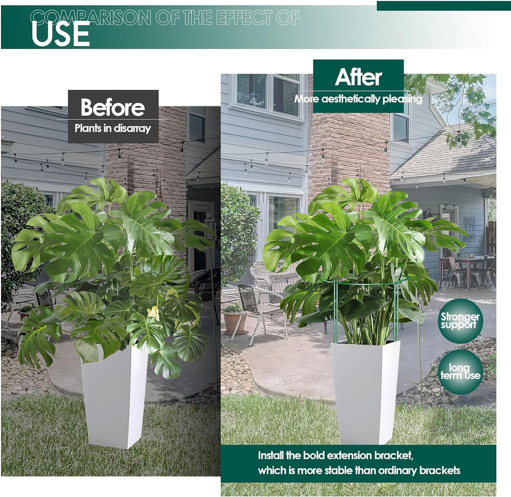 6 Pack 30 inch Plant Support Stakes, Heavy-Duty Half Round Peony Support, Gar...