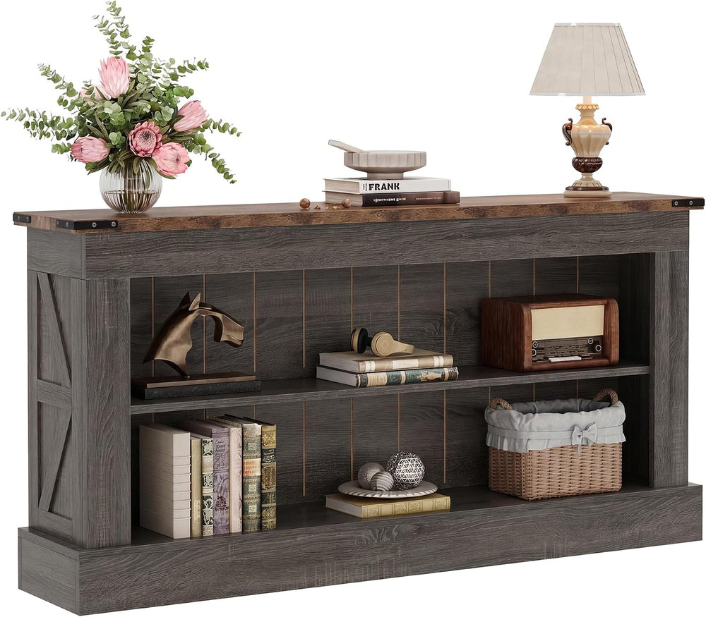 Tribesigns 63" Console Table, 3-Tier Entryway Table with Storage Shelves...
