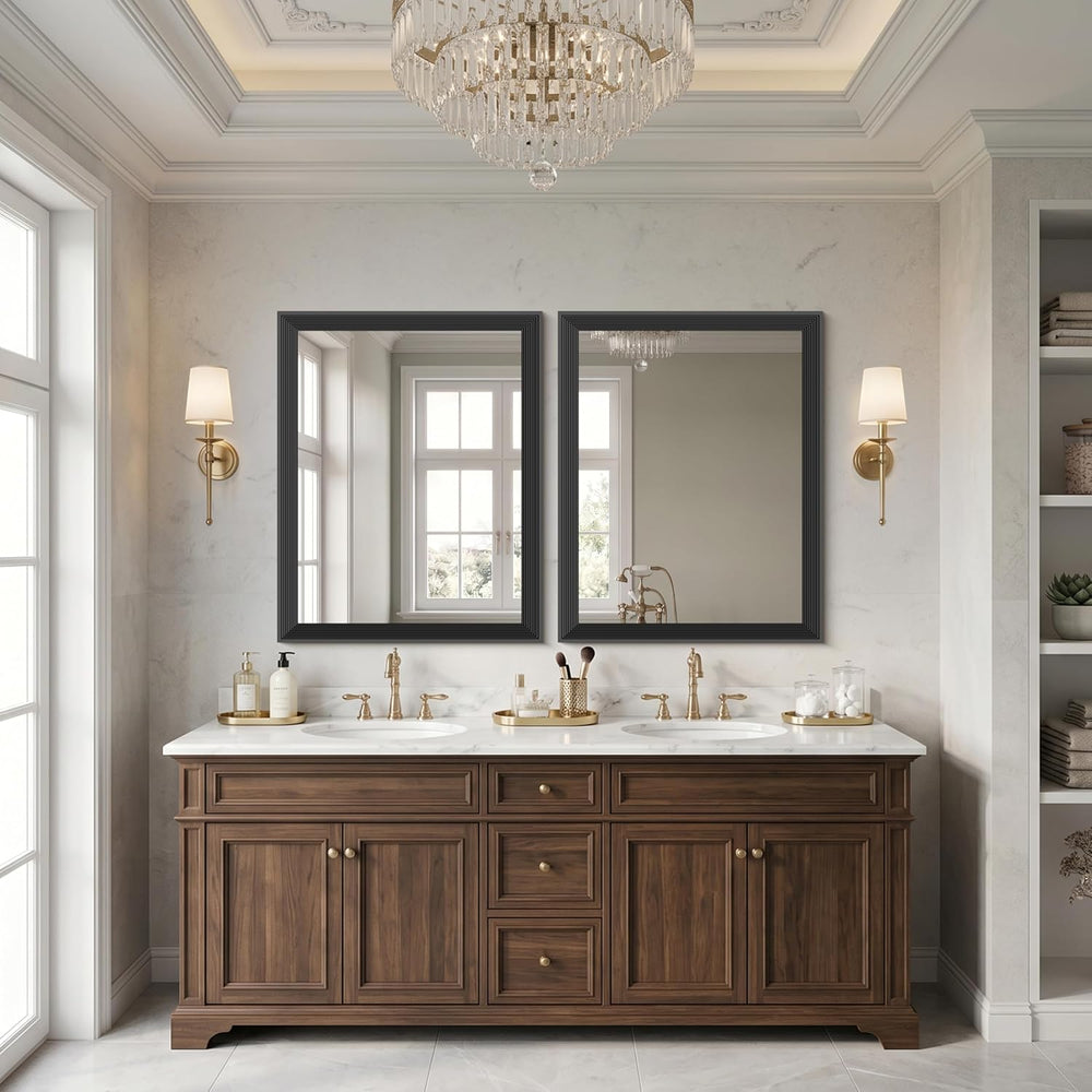 DESBING 24"x30" Black Bathroom Mirrors for Over Sink, 3MM Tempered ...