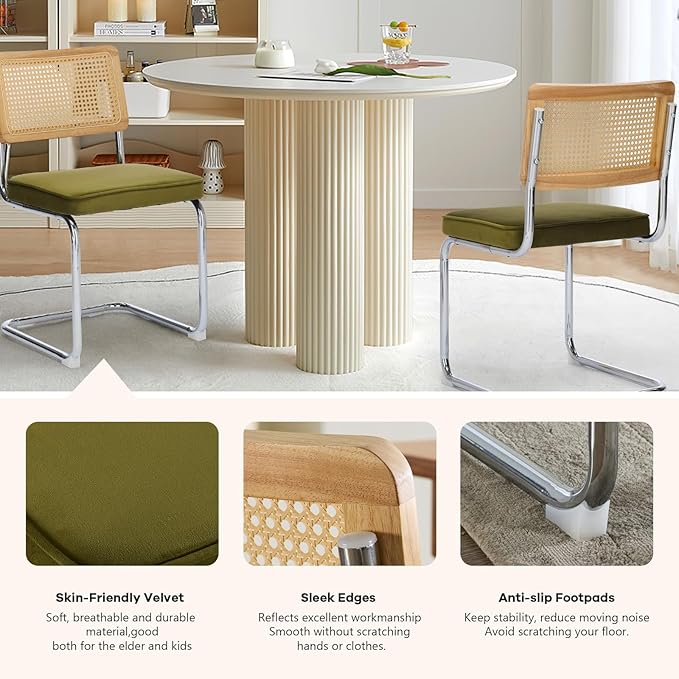 SoarFlash Kitchen Table and Chairs for 2, 24" Dining Table Set for 2 wit...