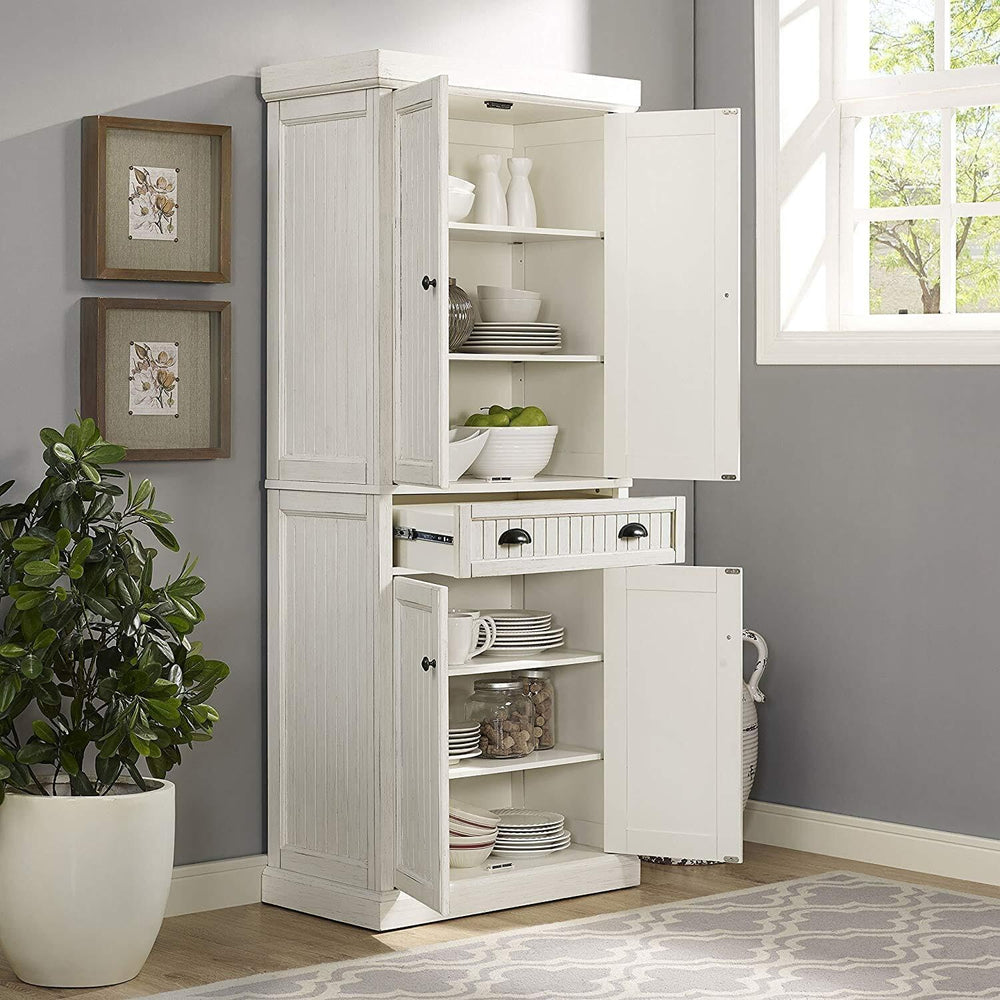 Maykoosh Kitchen Pantry Cabinet - Large Storage, Adjustable Shelves, Distress...