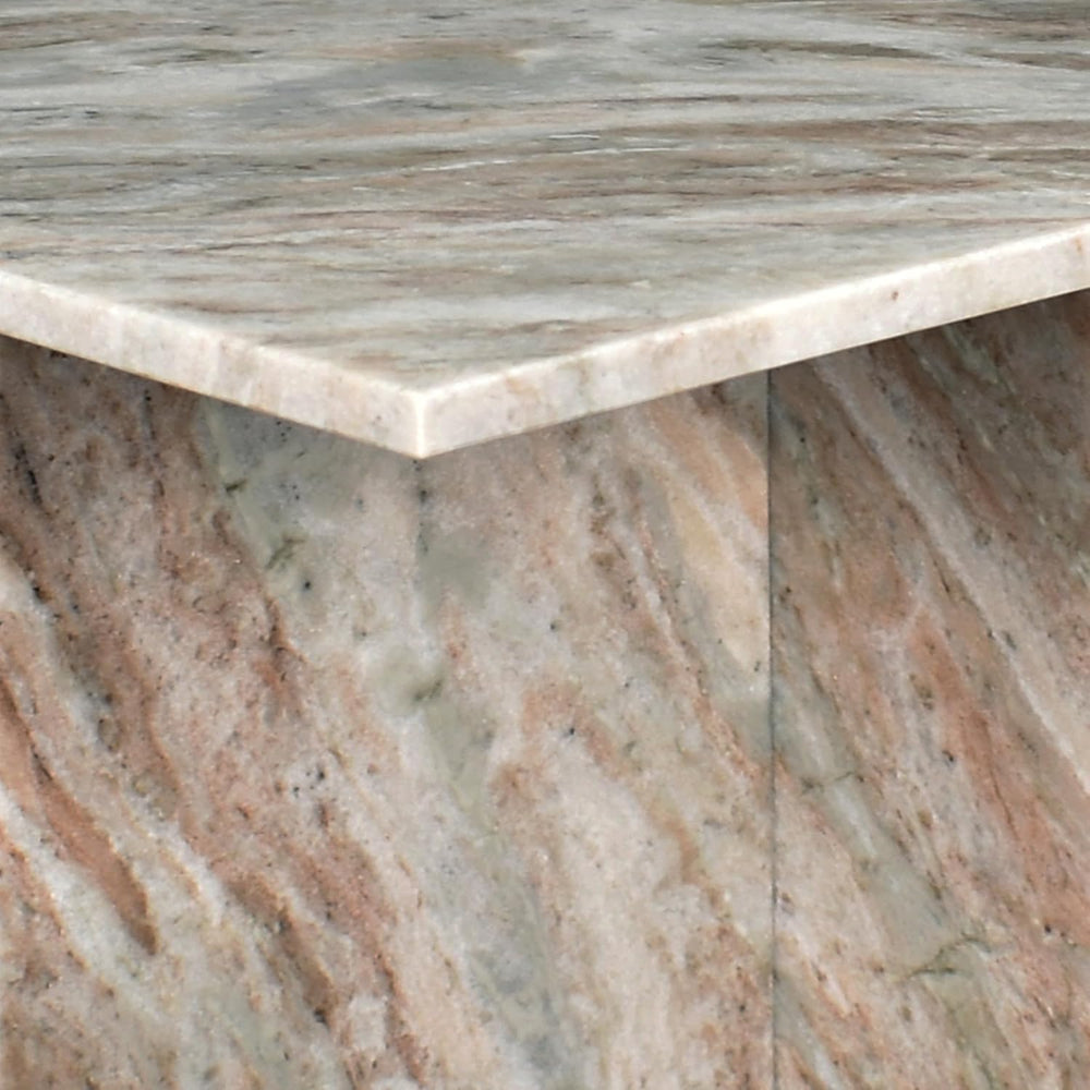 Eyely BTM1104A Thorne 18.5" Contemporary Natural Marble Handmade T-Shape...