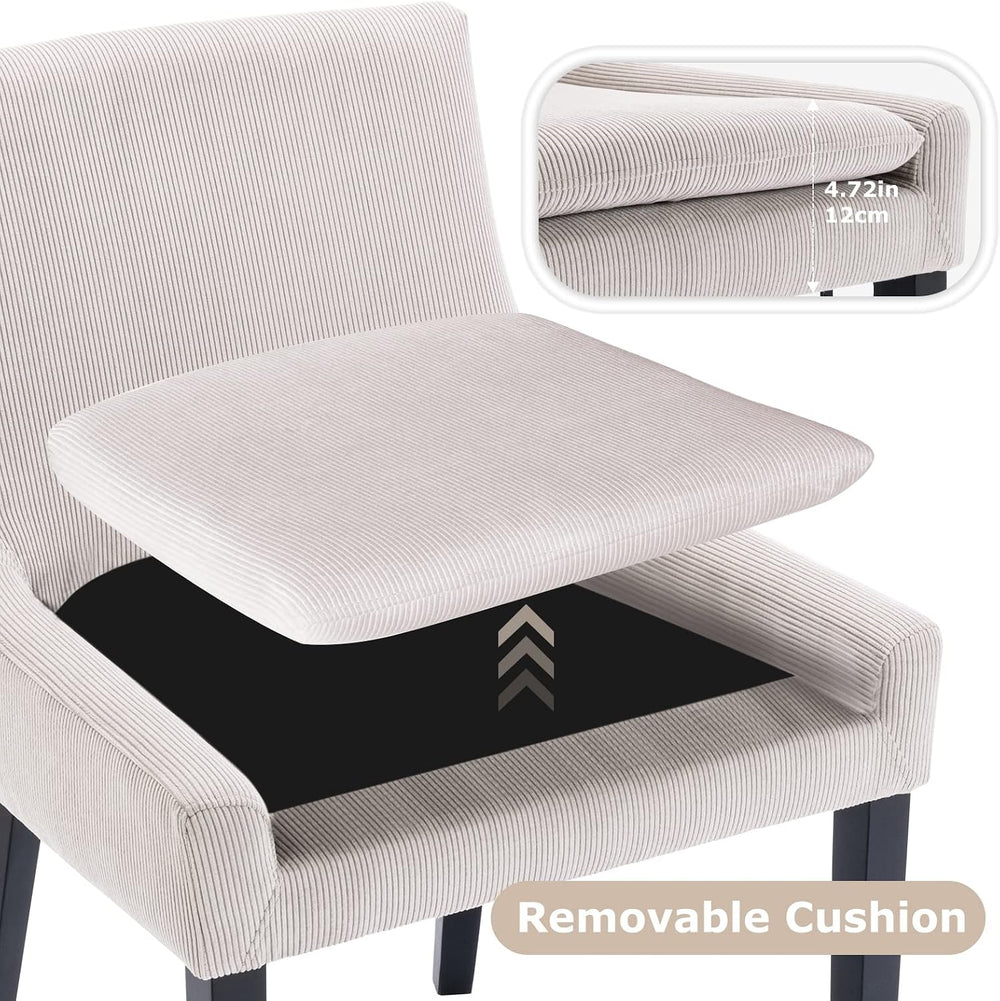 MALOL Upholstered Mid-Back Dining Chairs Set of 4