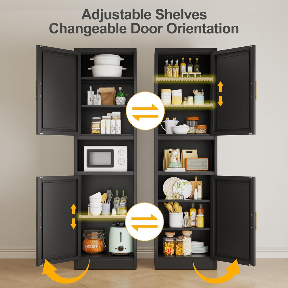 Ckzbx Tall Narrow Storage Cabinet 66.93" H Tall Bathroom Cabinet Metal P...