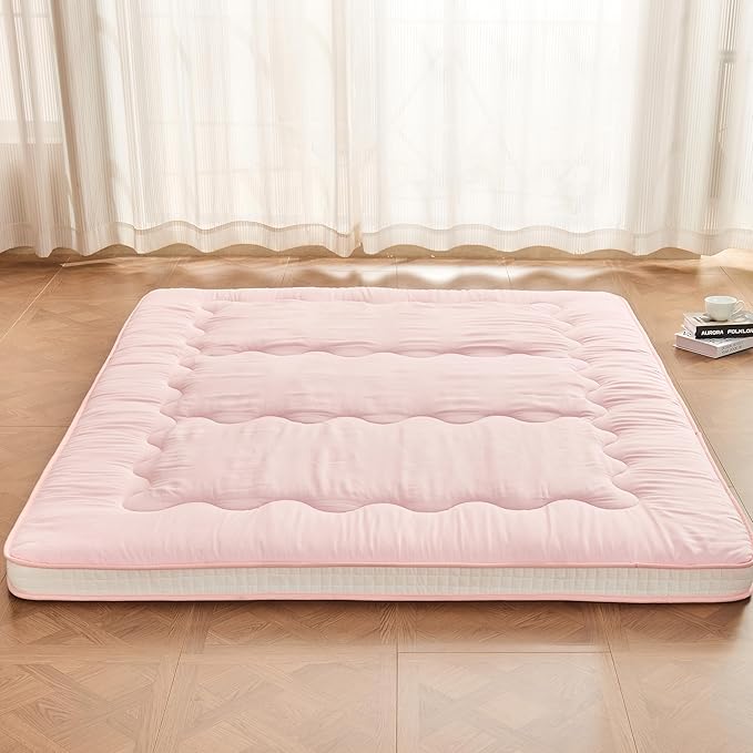 Dr.Futon Japanese Floor Futon Mattress Extra Thick Folding Roll Up Bed Topper...