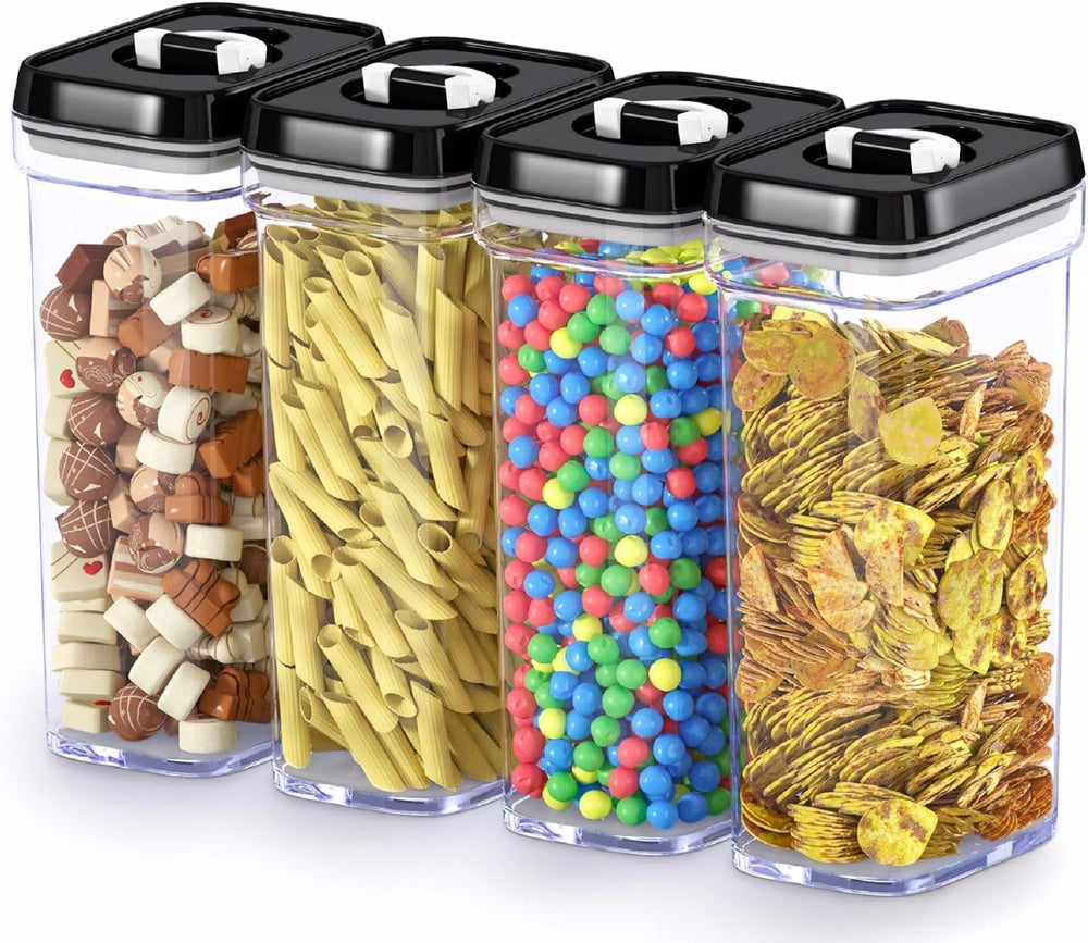 DWËLLZA KITCHEN Airtight Food Storage Containers with Lids – 4 Piece Set Air ...