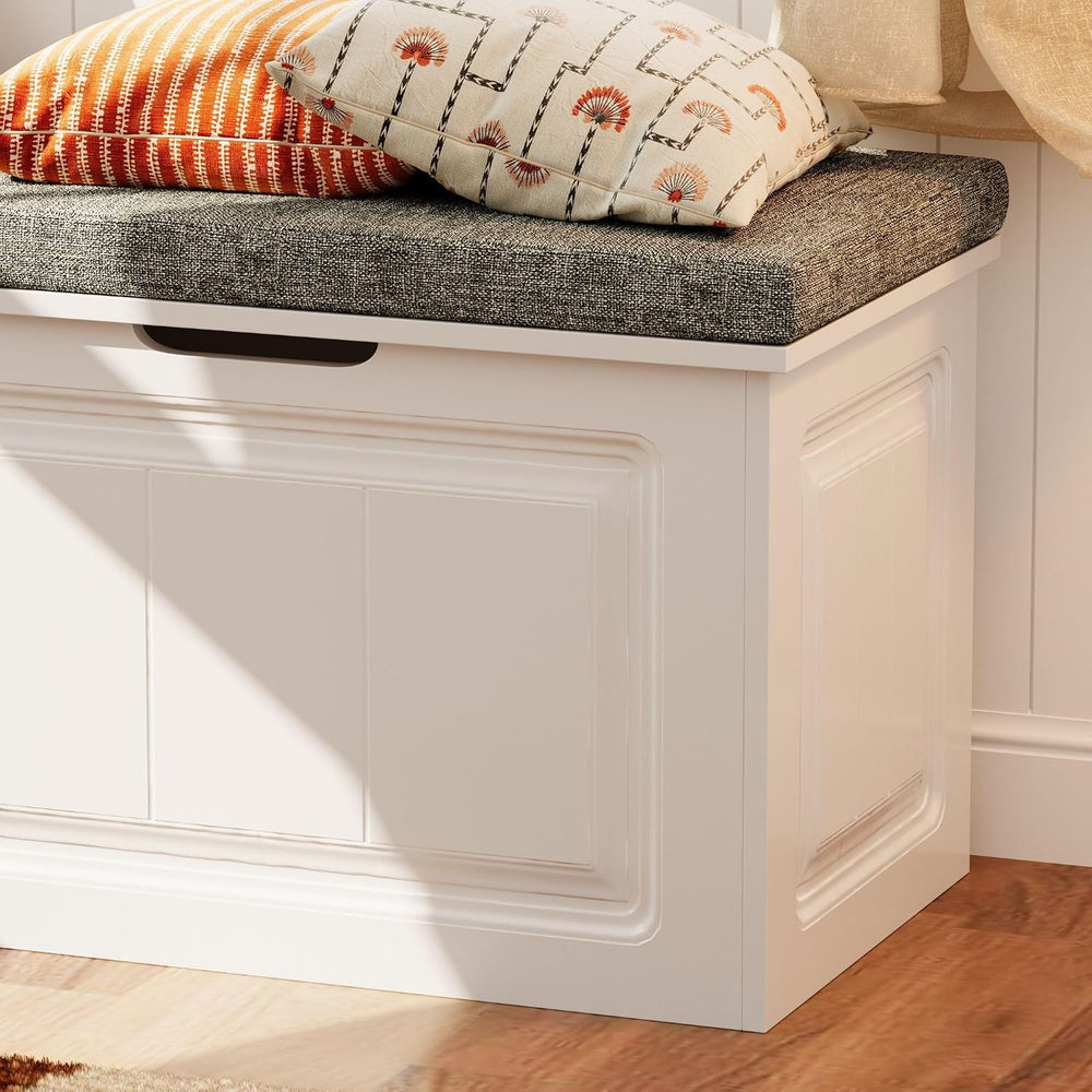 L-Shaped Corner Storage Bench with Cushion, Kitchen Breakfast Nook Entryway B...