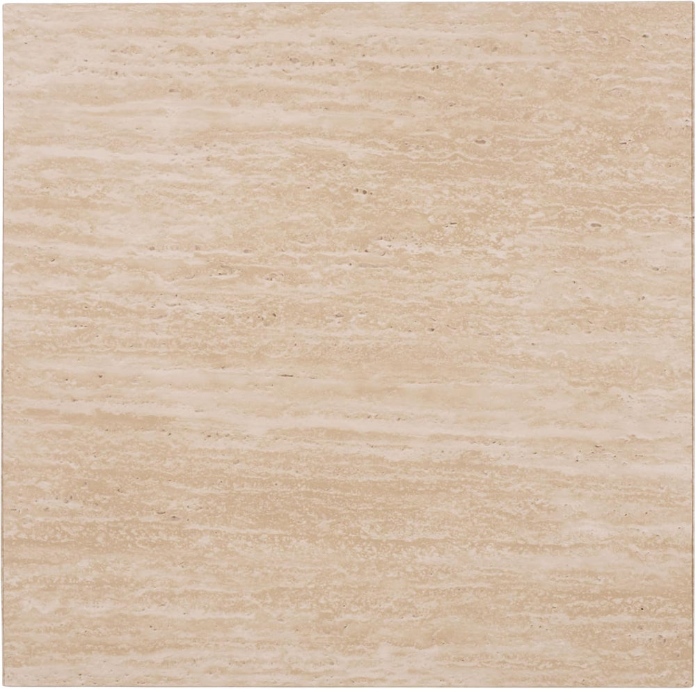 SAFAVIEH Home Collection - Woodrow Square Accent Table, Neutral Beige Faux Tr...