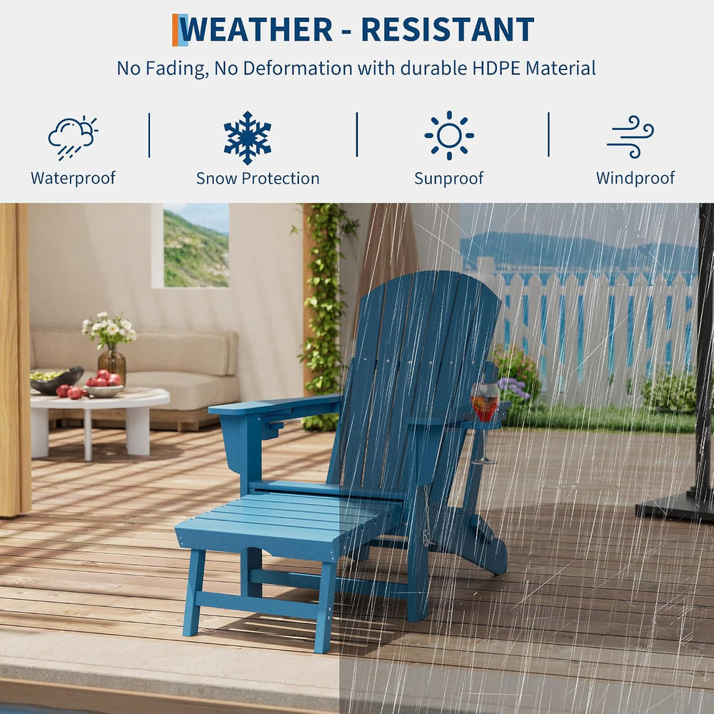 Rocking Adirondack Chairs, Folding Adirondack Rocking Chair With Footrest, Ad...