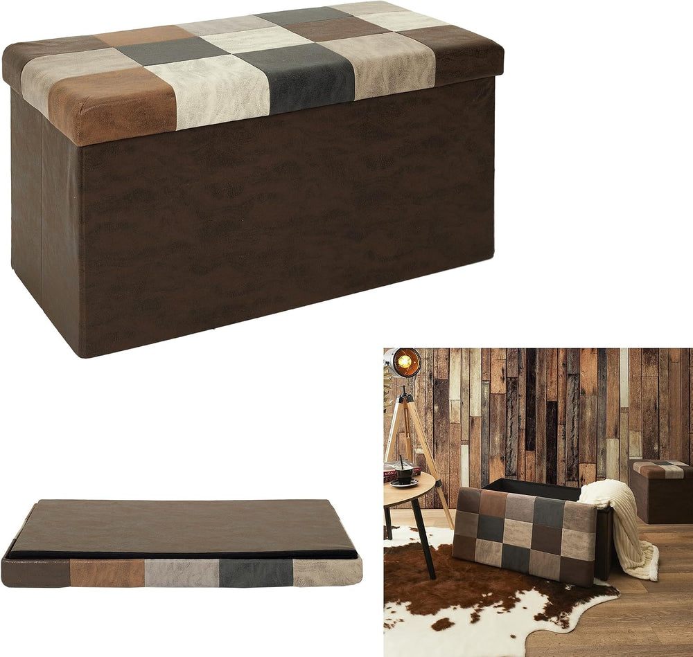 HOME DECO FACTORY, HD7666, Patchwork PU M2, Bistro Indus Furniture, Folding C...