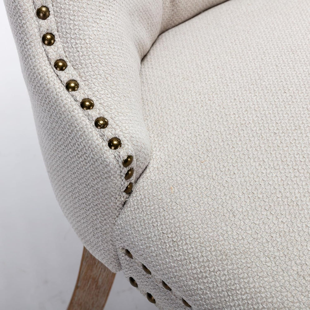 Ball & Cast Contemporary Upholstered Dining Chairs Set of 2, Button Tufte...