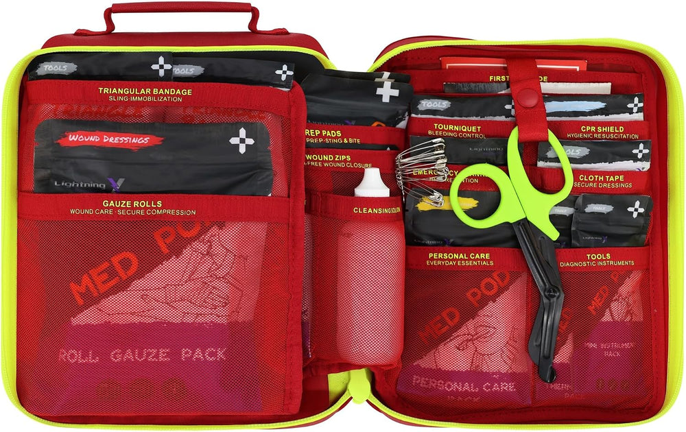 Lightning X Large 364pc First Aid Kit, OSHA ANSI Class B+, IPX7 Waterproof, C...
