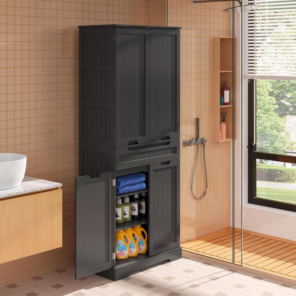 Gizoon 71" Tall Kitchen Pantry Cabinet with Doors and Adjustable Shelves...