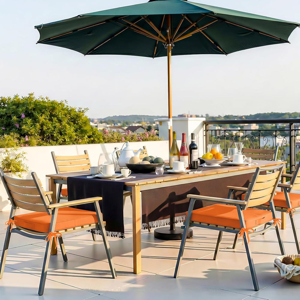 Detiblue Outdoor Chair Cushion Set, 22x22Inch Patio Seat Pads(Orange)