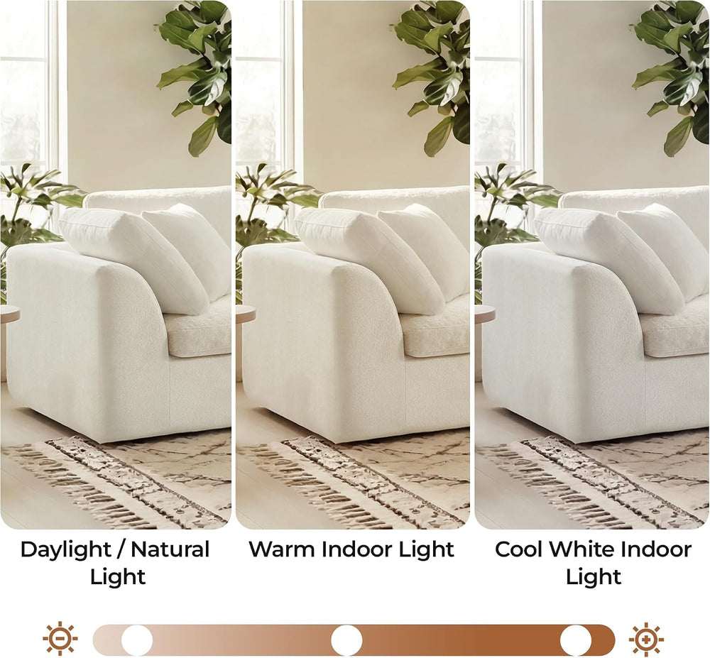 CHITA 108" Cloud Sectional Couches for Living Room, L-Shape Sofa with Ot...