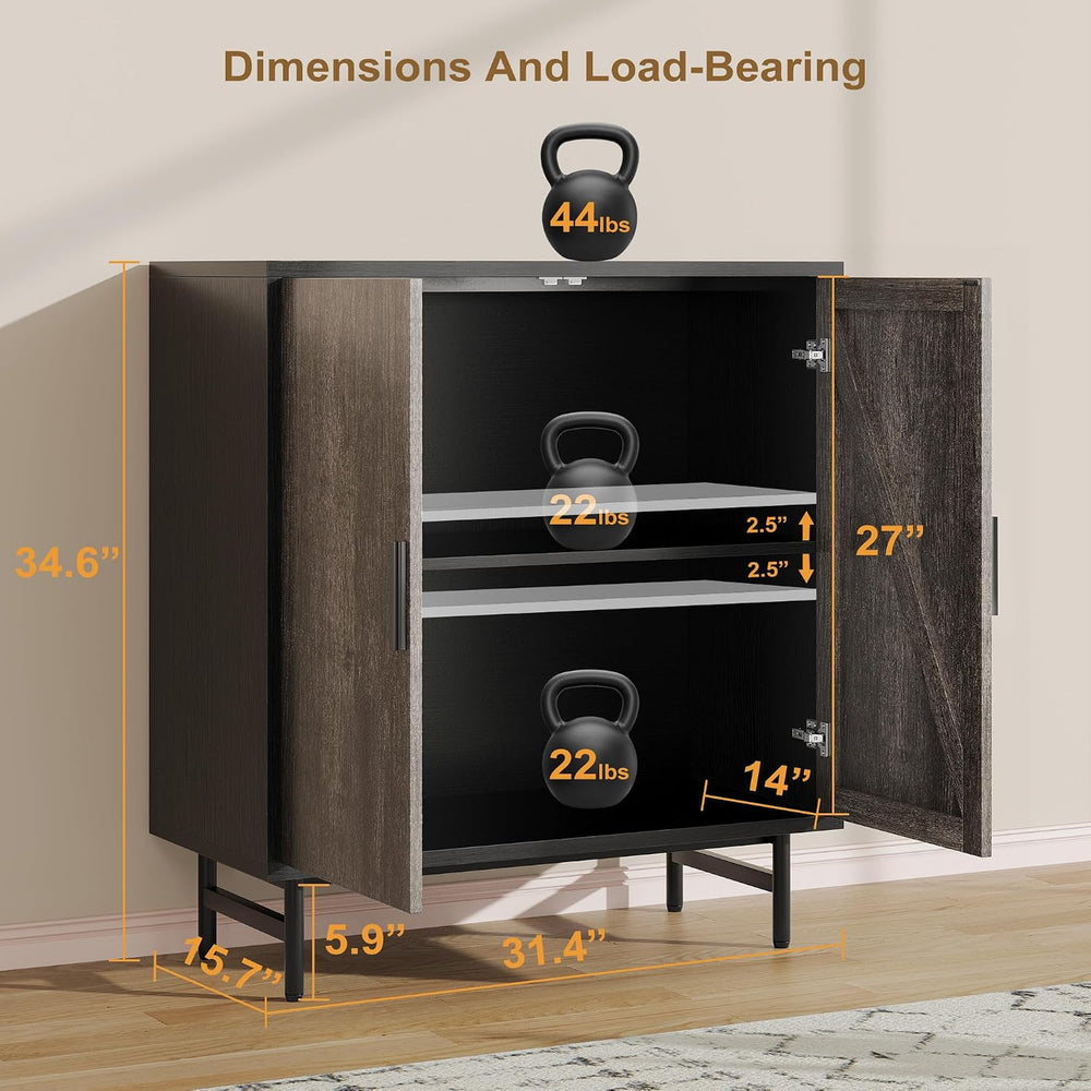 Sideboard Buffet Cabinet with Storage, Kitchen Storage Cabinet with Adjustabl...