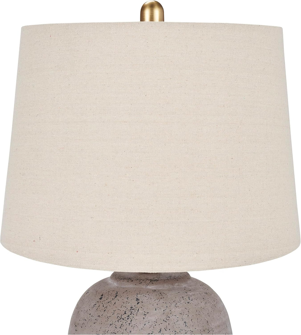 Nourison Home 23" Greyish Brown Earth Tone Rustic Farmhouse Ceramic Tabl...