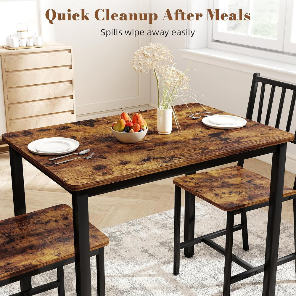 Yafylly Small Space 3 Piece Dining Table Set for 2, Compact Kitchen Table Set...