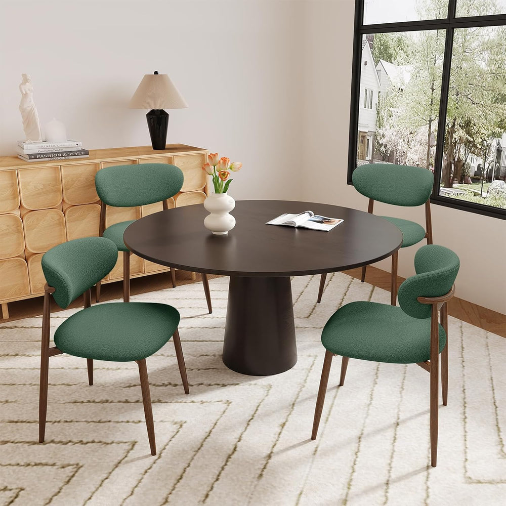 MALOL Upholstered Dining Room Chairs Set of 2, Kitchen Chairs with Metal Legs...