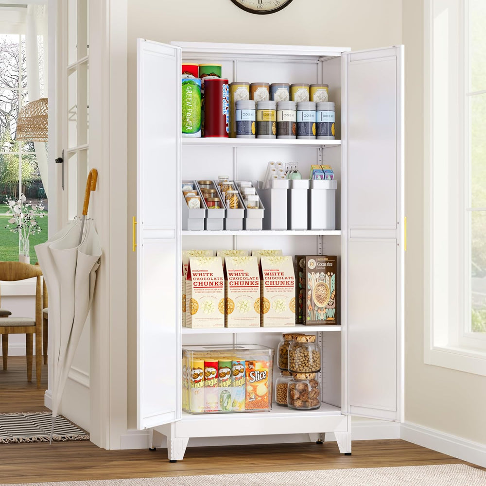 GAIOUS Metal Pantry Cabinet, Kitchen Pantry Storage Cabinets with 2 Door | an...