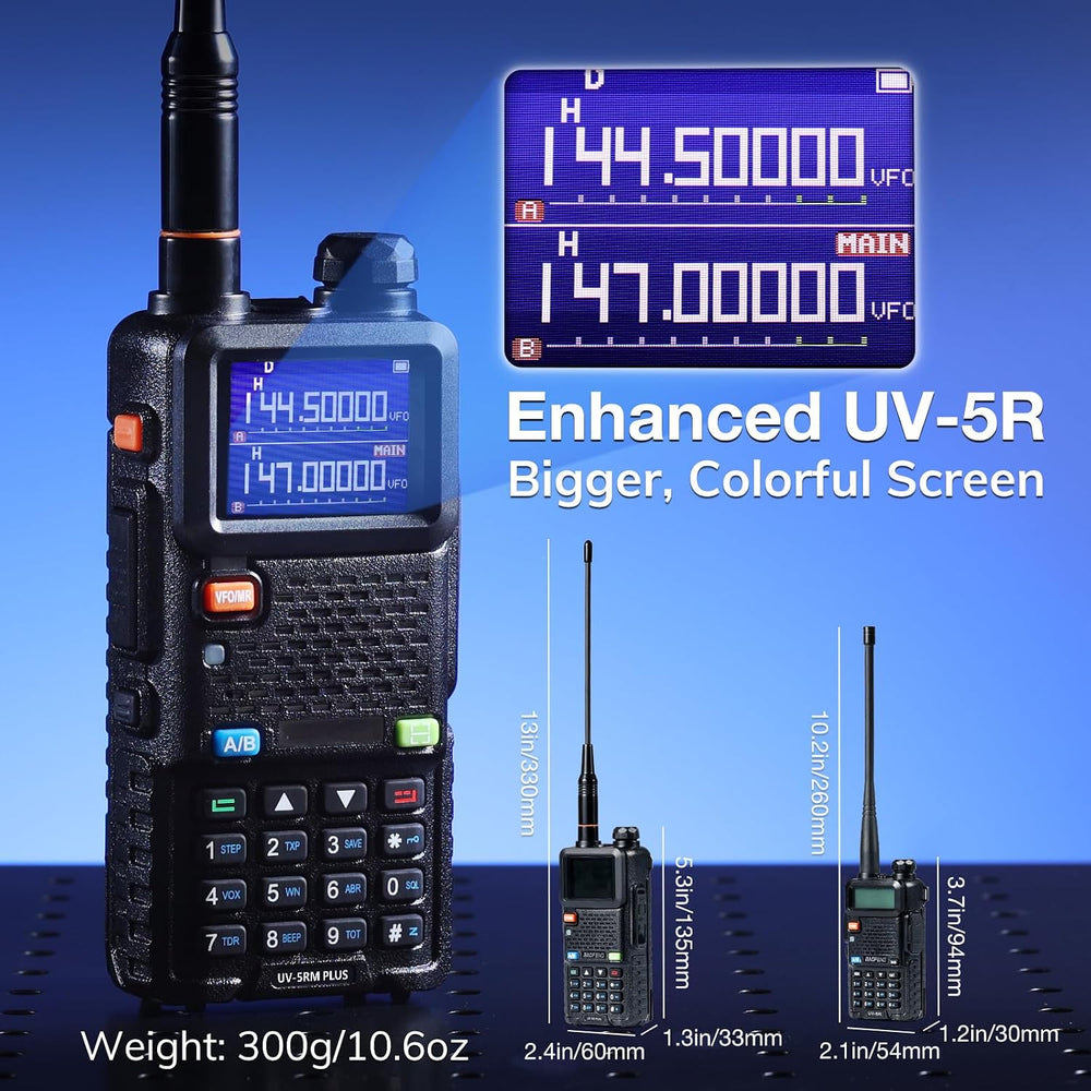 BAOFENG UV-5RM Plus 10W Ham Radio, Dual Band Long Range, 2 Packs