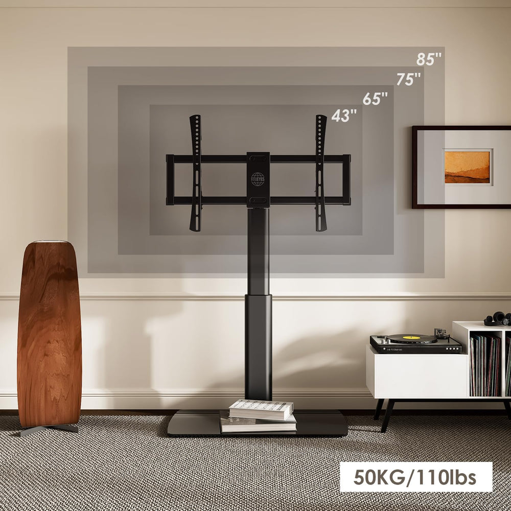 FITUEYES Universal TV Stand Mount for 43-80 85 inch TVs, Swivel Tall TV Mount...