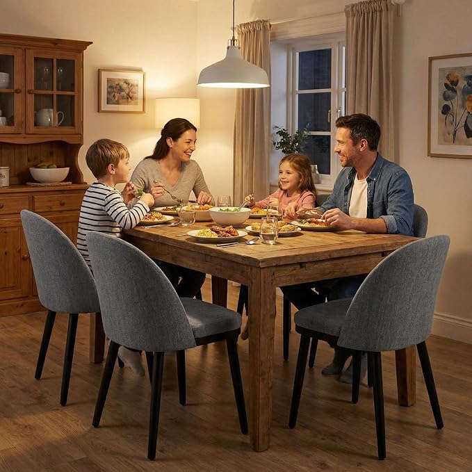 Garvee Wooden Dining Chairs Set of 6, Upholstered Kitchen Dining Room Chair, ...