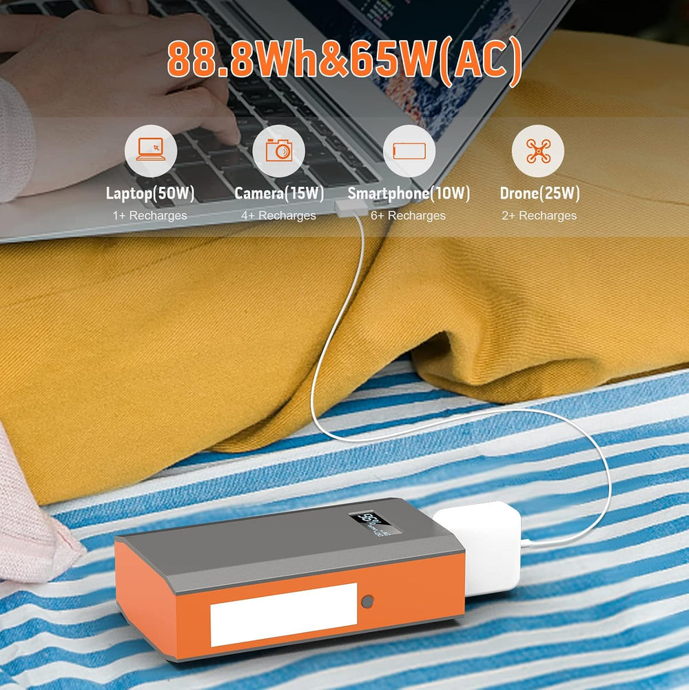 Portable Power Bank with AC Outlet, 65W 110V Portable Laptop Charger Backup