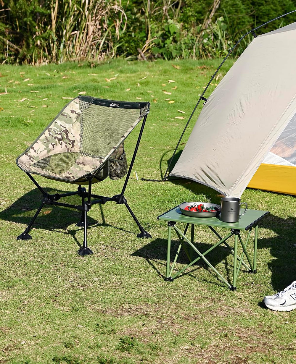 iClimb Ultralight Compact Camping Folding Table (Reinforced Nature - S)