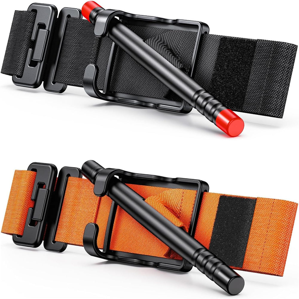 2 Pack (Black & Orange) Qen Tourniquet for Severe Bleeding Control, Gear ...