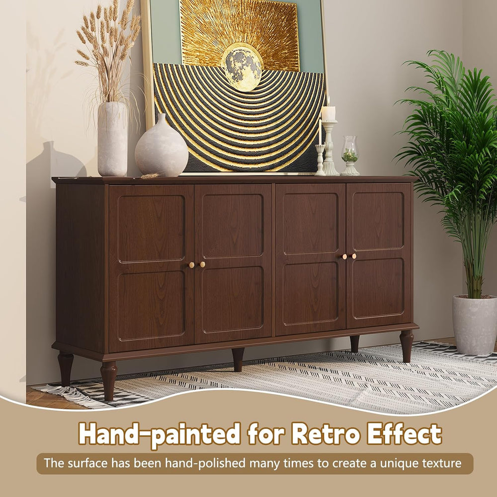 ARTPOWER 58'' Mid-Century Modern Sideboard Buffet Cabinet with Storage