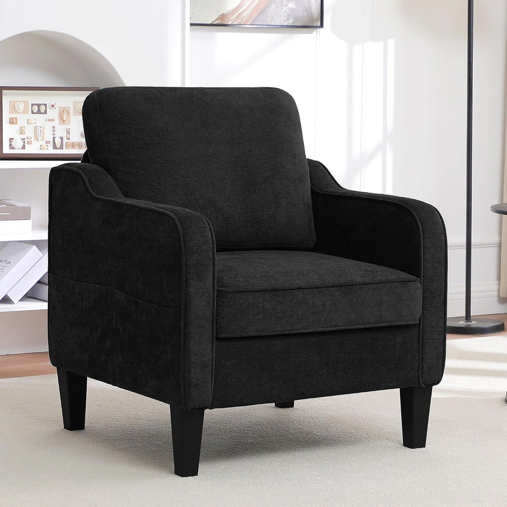 Accent Chair for Living Room, Mid Century Modern Reading Chair for Bedroom, U...