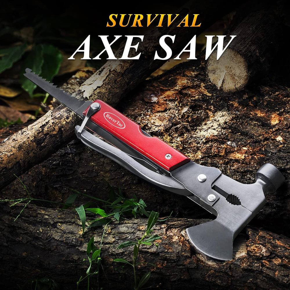 14-in-1 Multitool Camping Axe Hatchet – Essential Camping Gear with Knife, Ha...