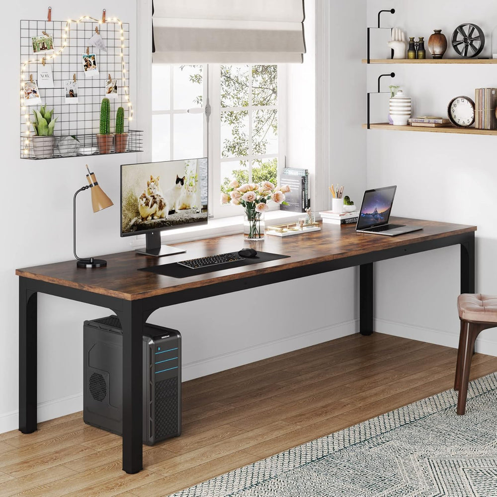 Tribesigns 78.7 Inches Extra Long Computer Desk 2 Person Desk, Double Long De...