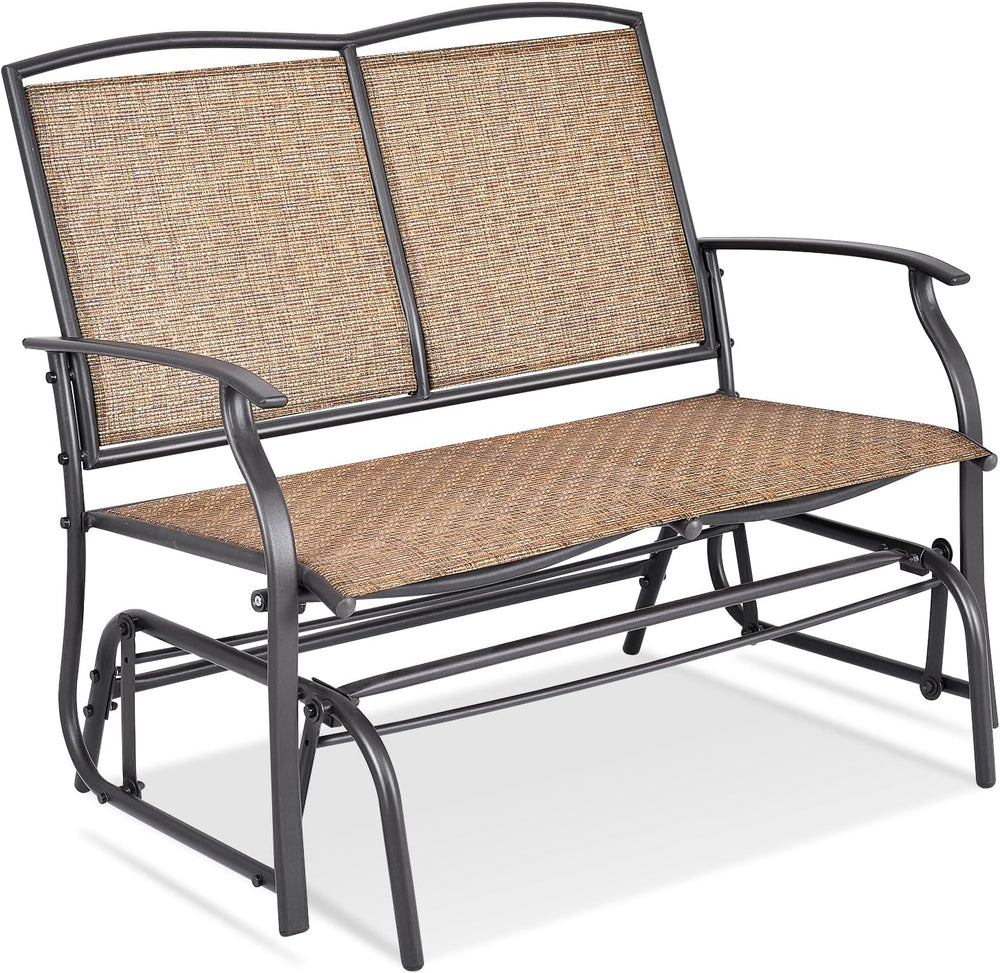 GIANTEX Patio Glider Benches for Outside, Swing Glider Chair w/Steel Frame | ...