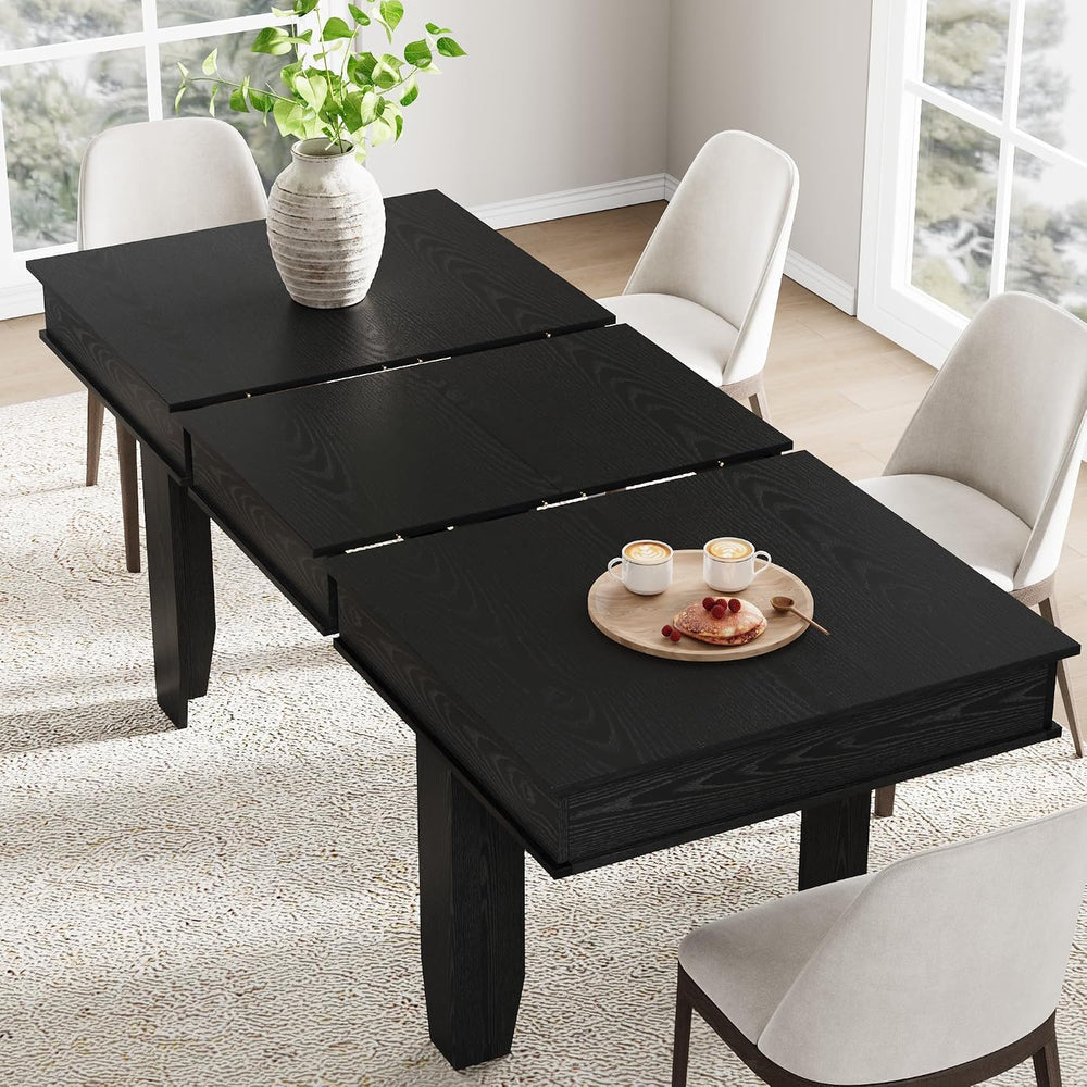 GarveeHome 63 in-86.6 in Extendable Dining Room Table for 6-10, Farmhouse Kit...