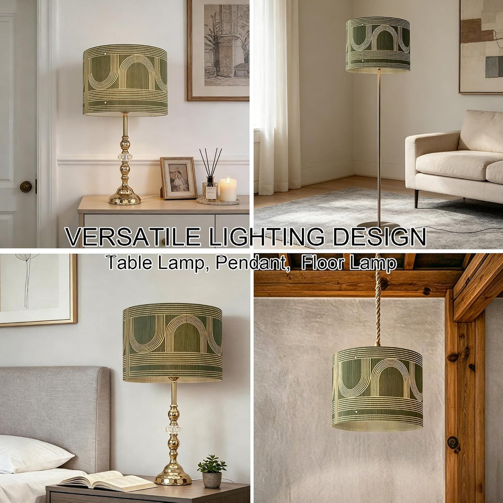 Modern lamp Shade Bamboo Material Art Deco 11.8 * 9.05Inch
