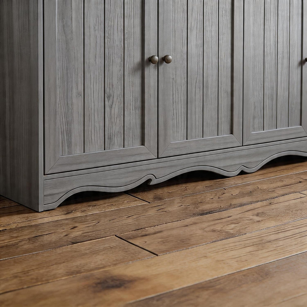 Timechee 75.9" Tall Kitchen Pantry Storage Cabinet with Drawers, Farmhou...