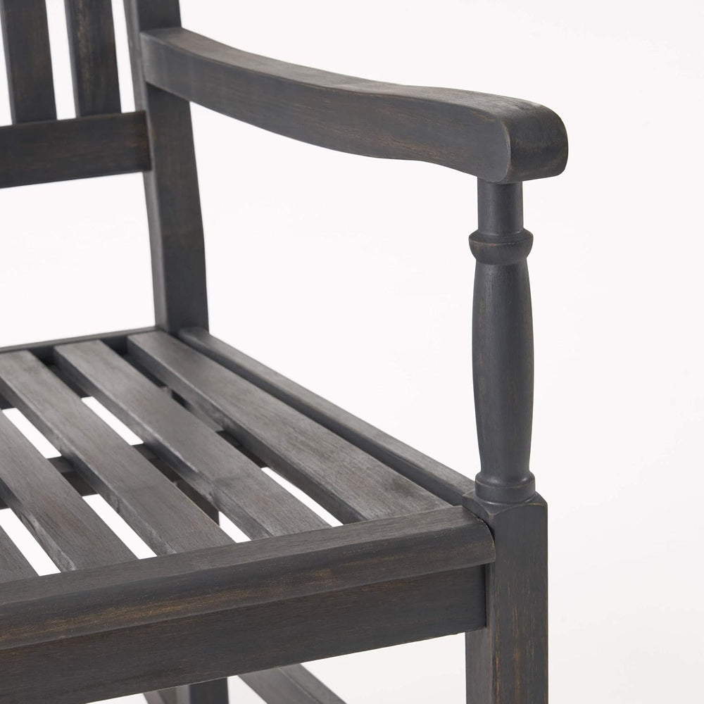 Great Deal Furniture GDFStudio Outdoor Acacia Wood Rocking Chairs (Set of 2),...