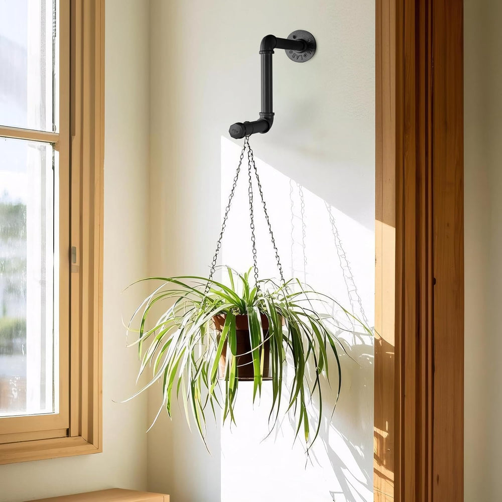 AddGrace Pipe Clothing Rack Wall Mounted Clothes Rack Black 10"&7.5&...