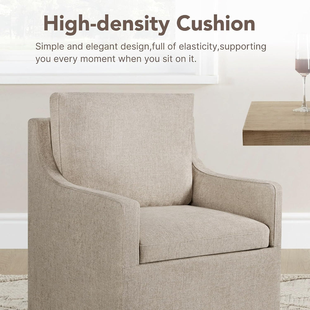 KISLOT Upholstered Dining Chairs Set of 2, Modern Dining Room Chairs with Cas...