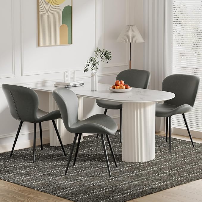 Nalupatio Dining Chairs Set of 4, Modern Dining Room Chairs Comfy Backrest Th...