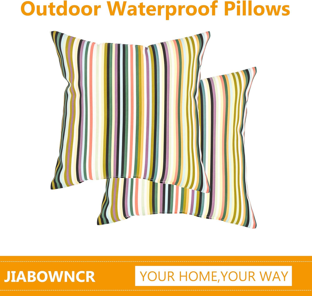 18" Outdoor Throw Pillows Set of 4, Waterproof & Fade Resistant Pati...