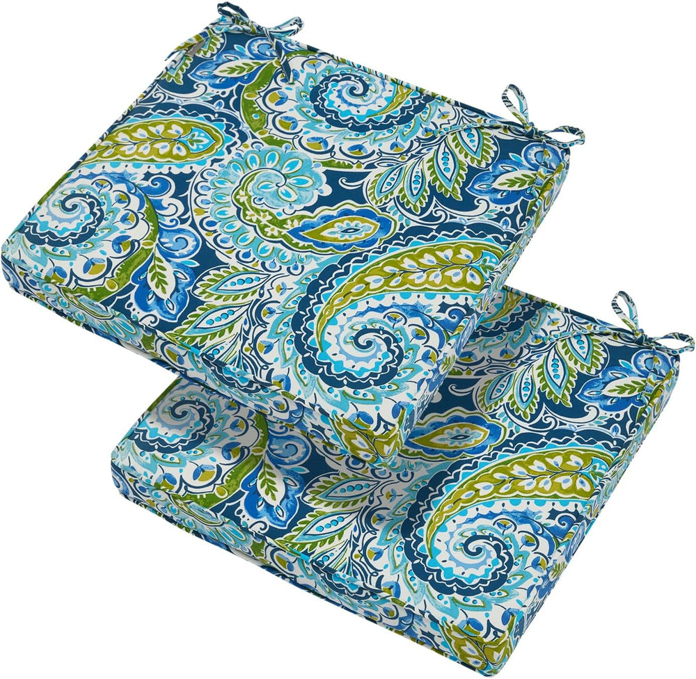 Magpie Fabrics Indoor Outdoor Waterproof Square Chair Cushion, 18" x 18&...