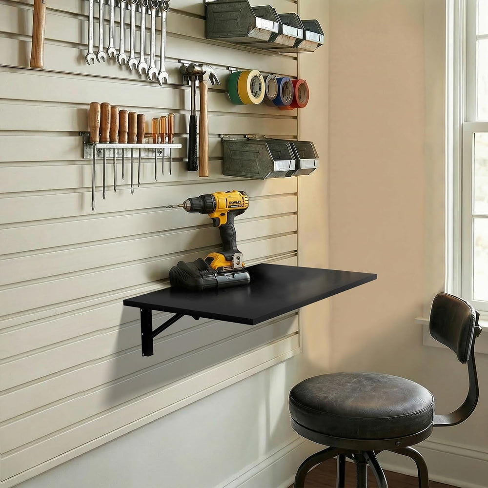 GOYLSER Wall Mounted Table Fold Down Workbench Length 25" Width 15.7&quo...