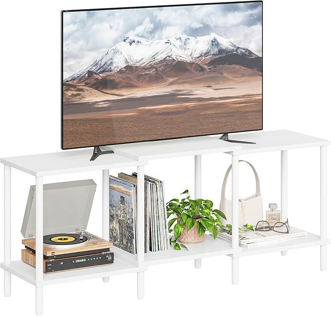 TV Stand, Entertainment Center, Industrial TV Media Console Table with Open S...