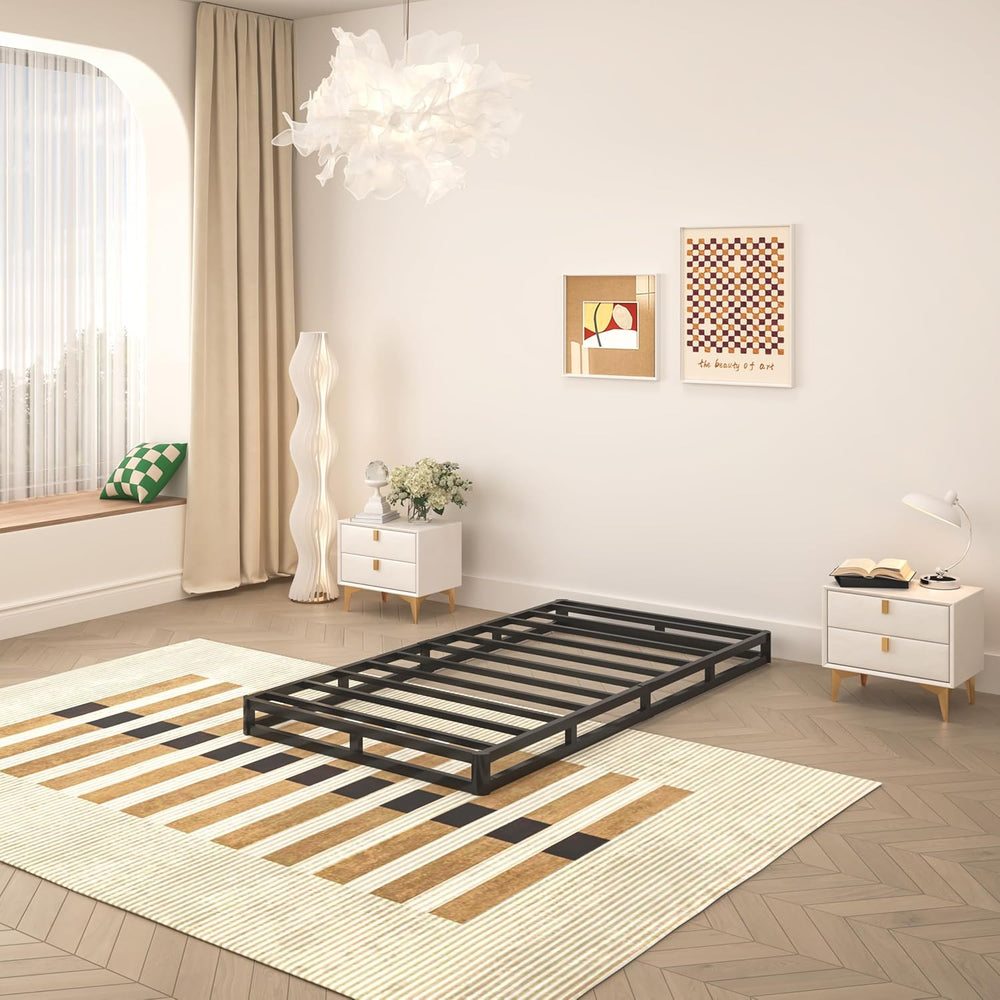 5 Inch Twin Box Spring, Heavy Duty Metal Mattress Foundation, 2500 lbs Capaci...