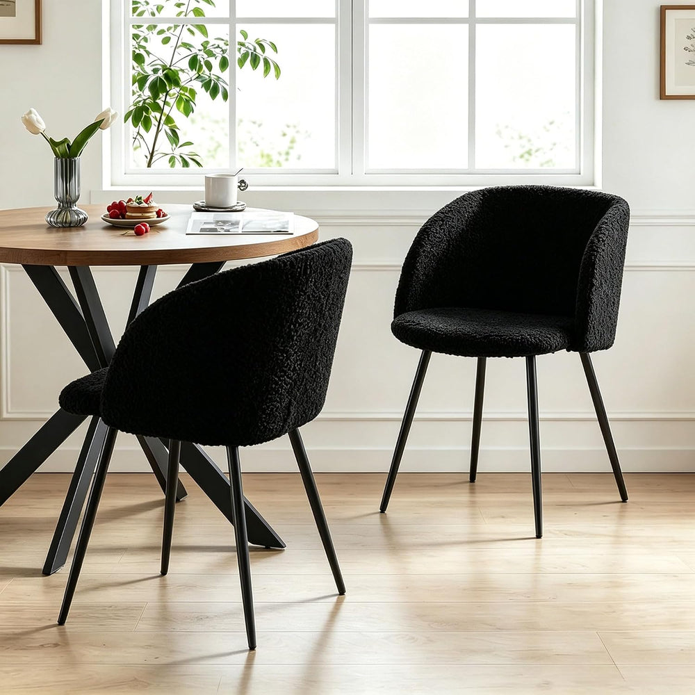 Homedot Dining Table Set for 2 with Black Dining Chairs, 3-Piece Compact Kitc...