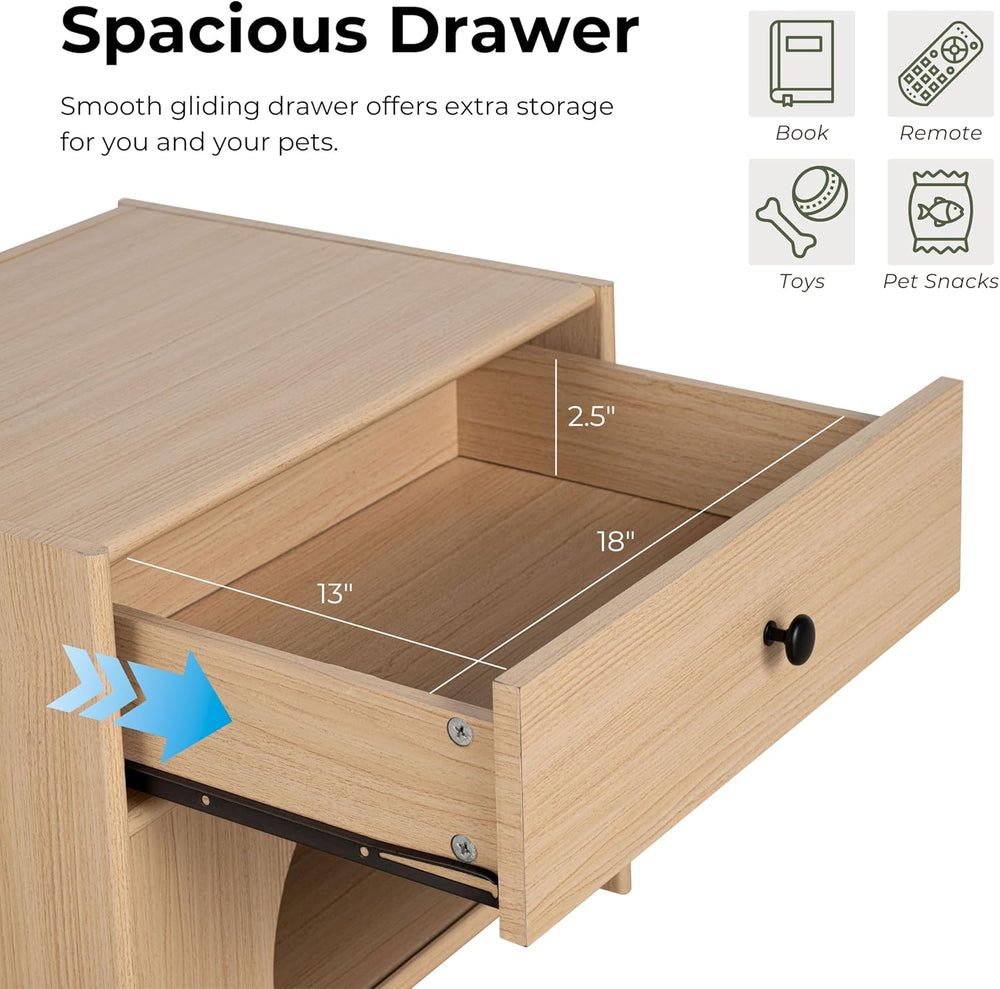 Furniture of America Cole Mid-Century Modern 22-Inch Rectangular Side Table w...