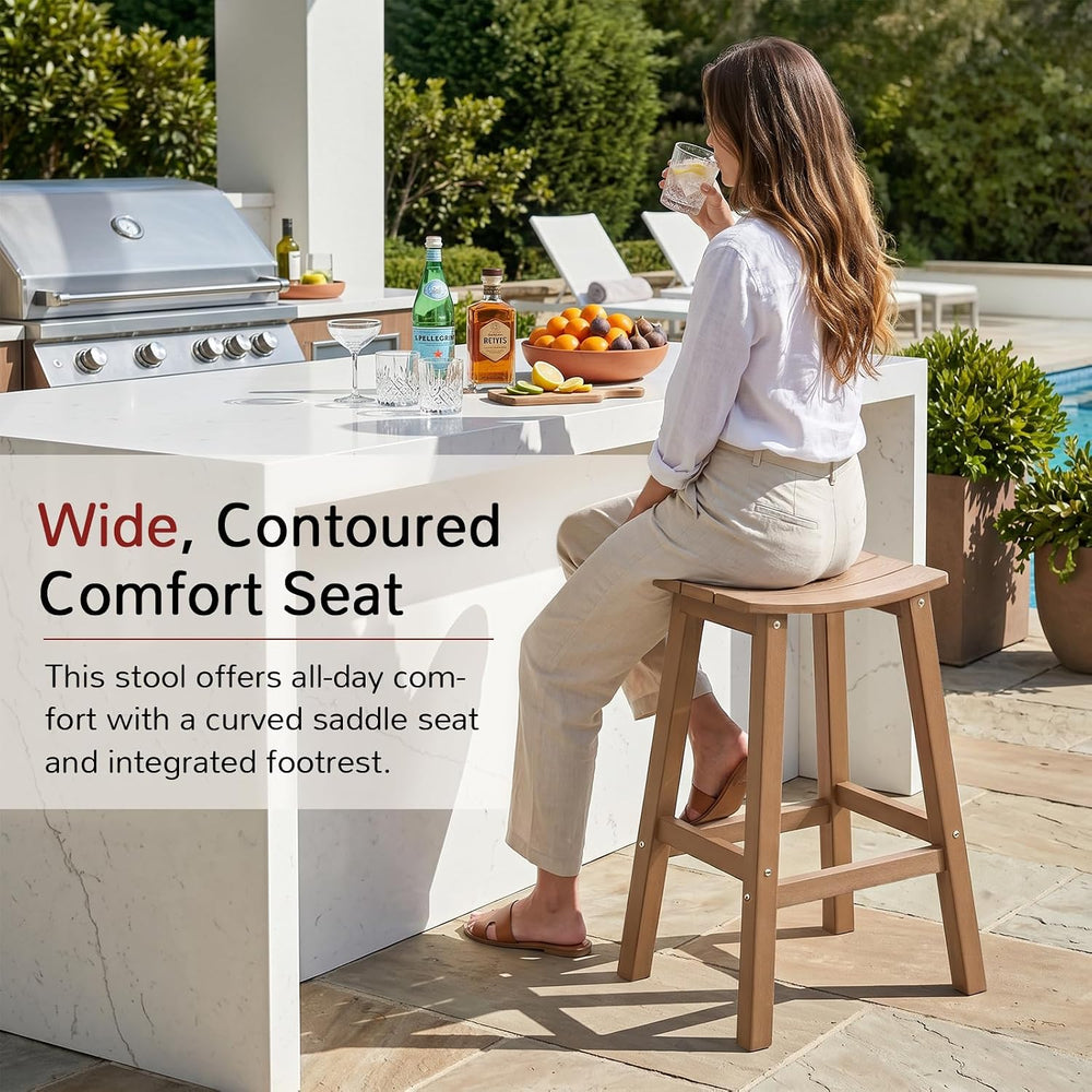 Stoog All-Weather Bar Stools Set of 4, 28" Patio Barstools, Never Rot or...